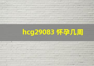 hcg29083 怀孕几周